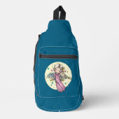 Zoete Kleine Engel Fee en Maan Sling Bag (Voorkant)
