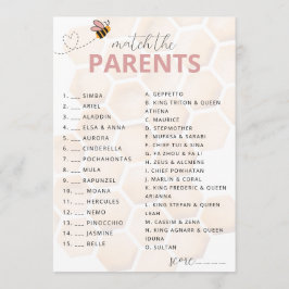 Zoete Kleine Honing Baby Shower Ouder Spel Notitiekaartje