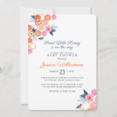 Zoete kleine honing onderweg | Floral-witte bijen Kaart (Voorkant)