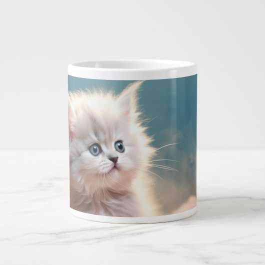 Zoete kleine kat. Extra grote koffiemok (Voorkant)