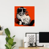 zoete kleine kitten poster (Thuiskantoor)