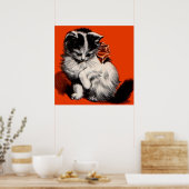 zoete kleine kitten poster (Keuken)