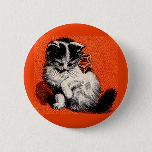 zoete kleine kitten ronde button 5,7 cm (Voorkant)