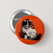 zoete kleine kitten ronde button 5,7 cm (Voorkant /achterkant)