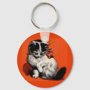 zoete kleine kitten sleutelhanger