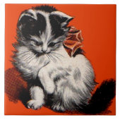 zoete kleine kitten tegeltje (Voorkant)