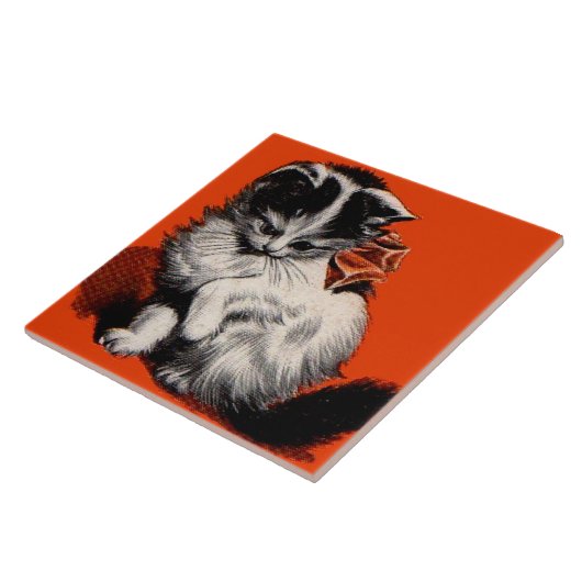 zoete kleine kitten tegeltje (Zijkant)