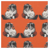 zoete kleine kittensdruk stof (Close Up)