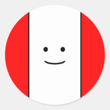 Zoete kleine lachende gezicht heldere rode rand st