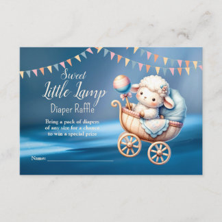 Zoete Kleine Lamp Baby Shower Feest Informatiekaartje