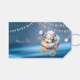 Zoete Kleine Lamp Blauwe Lucht Lieflijk Schoon Cadeaulabel