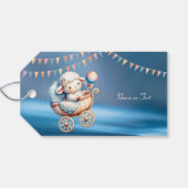 Zoete Kleine Lamp Blauwe Lucht Lieflijk Schoon Cadeaulabel (Achterkant Horizontaal)