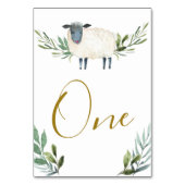 Zoete kleine lamsgroen tafelnummer (Voorkant)