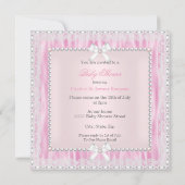 Zoete kleine meisje baby shower parels kant etnisc kaart (Achterkant)