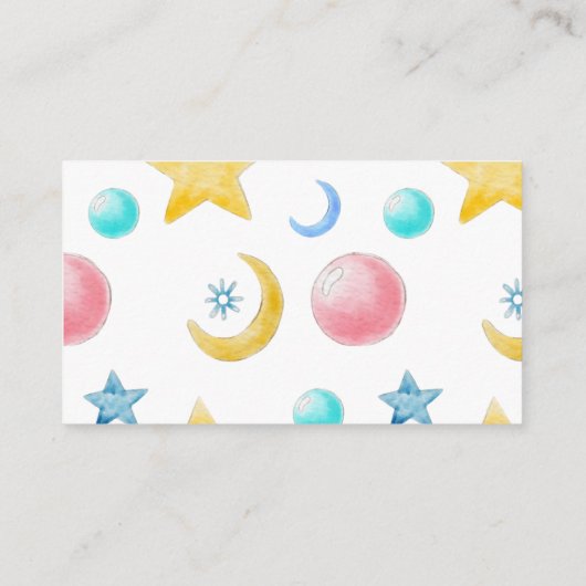 Zoete Kleine Meisje Display Shower Informatiekaartje (Achterkant)