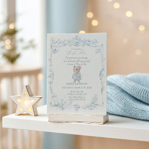 Zoete Kleine Muis Baby Shower Uitnodiging