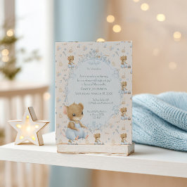 Zoete Kleine Muis Baby Shower Uitnodiging