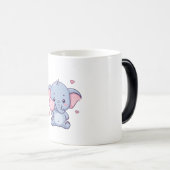 Zoete Kleine Olifant Magische Mok (Voorkant rechts)