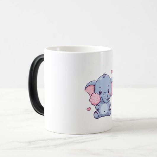 Zoete Kleine Olifant Magische Mok (Voorkant links)
