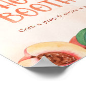 Zoete Kleine Perzik Baby Shower Bord Foto Booth Poster (Hoek)