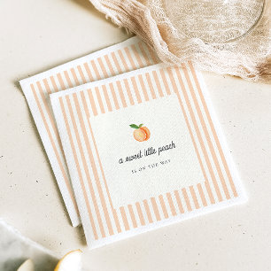 Zoete Kleine Perzik Baby Shower Papier Servet