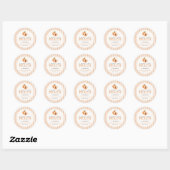 Zoete Kleine Perzik Baby Shower Stickers (Vel)