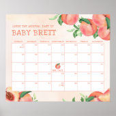 Zoete Kleine Perzik Raad de Verwachte Datum kalend Poster (Voorkant)