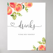 Zoete kleine perzikDrinken helpen je Poster (Voorkant)
