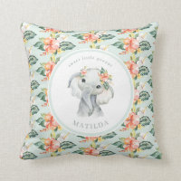 Zoete kleine pinda olifant floral baby