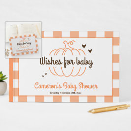 Zoete Kleine Pompoen Baby Shower Gastenboek
