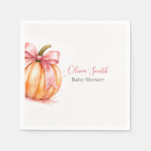 Zoete Kleine Pompoen Baby Shower Servetten