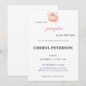 Zoete Kleine Pompoen Baby Shower Uitnodiging (Voorkant / Achterkant)