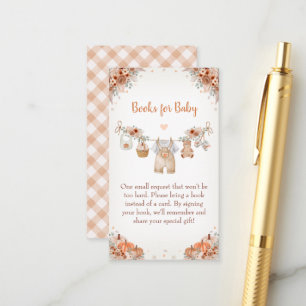 Zoete Kleine Pompoen Herfst Baby Shower Informatiekaartje