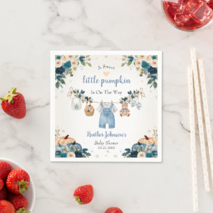 Zoete Kleine Pompoen Herfst Baby Shower Servet