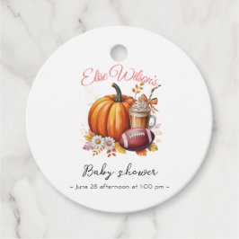 Zoete kleine pompoen is onderweg bedankjes labels