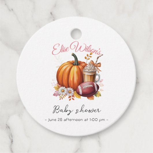 Zoete kleine pompoen is onderweg bedankjes labels (Voorkant)