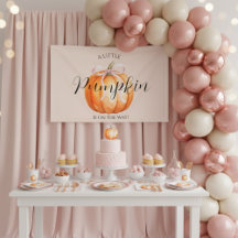 Zoete Kleine Pompoen Meisje Baby Shower