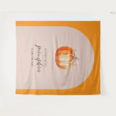 Zoete Kleine Pompoen Meisje Baby Shower Wandkleed (Voorkant (horizontaal))