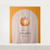 Zoete Kleine Pompoen Meisje Baby Shower Wandkleed (Voorkant)