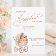 Zoete Kleine Pompoen Op Weg Baby Shower