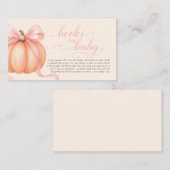 Zoete kleine pompoen roze boog is op de weg enclos informatiekaartje (Voorkant / Achterkant)