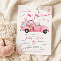 Zoete Kleine Pompoen Roze Meisje Baby Shower