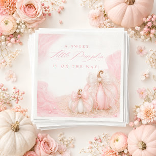 Zoete Kleine Pompoen Strik Elegante Baby Shower Servet