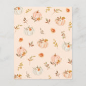 Zoete kleine pompoen tijd capsule bericht kaart (Achterkant)