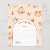 Zoete kleine pompoen tijd capsule bericht kaart (Voorkant)