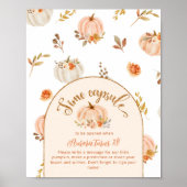 Zoete kleine pompoen tijd capsule verjaardag poster (Voorkant)