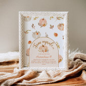 Zoete kleine pompoen tijd capsule verjaardag poster