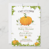 Zoete kleine pompoenen Baby shower Uitnodiging (Voorkant)