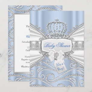 Zoete Kleine Prins Diamanten Jongen Baby Borrel Kaart