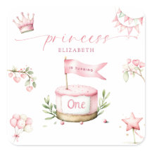 Zoete Kleine Prinses Roze Cake 1e Verjaardag